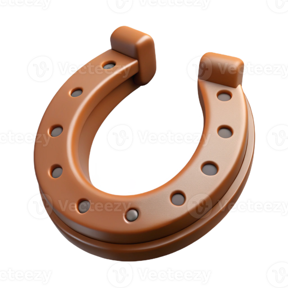 impressive acclaimed Isolated cutout, ultra-detailed professional render of a single Centaur's horseshoe with Transparent Background png
