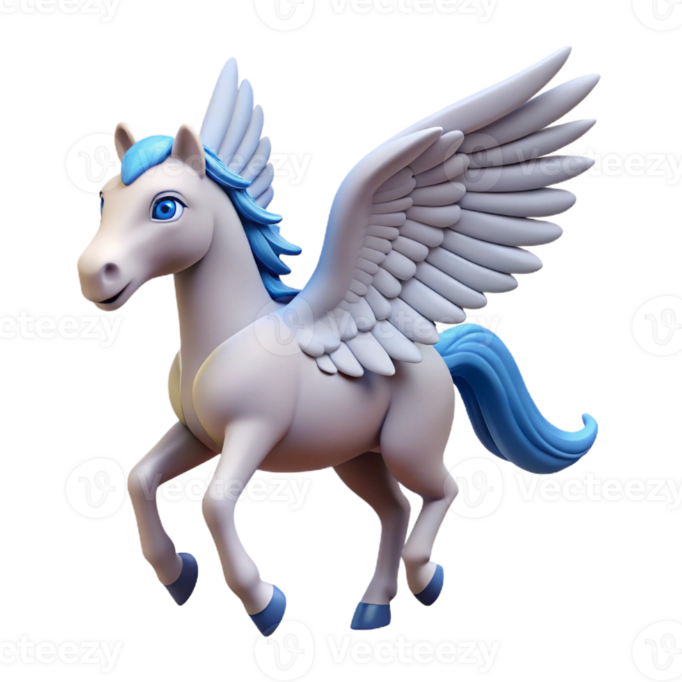 pristine signature Pegasus, winged horse with Transparent Background png