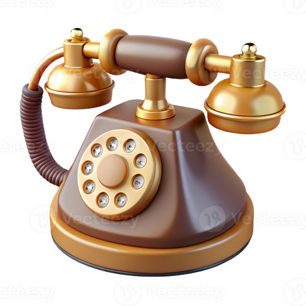 hypnotic bohemian A vintage telephone with a rotary dial with Transparent Background elite png