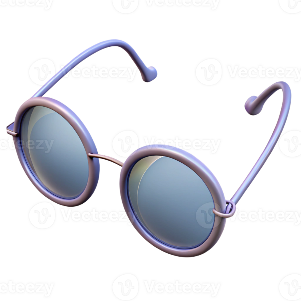 celebrated abstract A pair of eyeglasses with thin wire frames with Transparent Background original png
