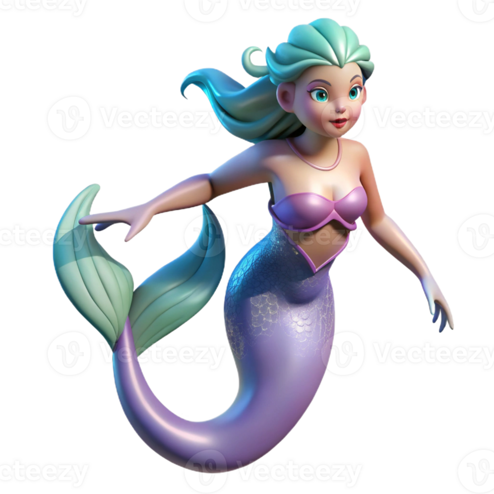 mesmerizing iconic Siren, mythical sea creature with Transparent Background png