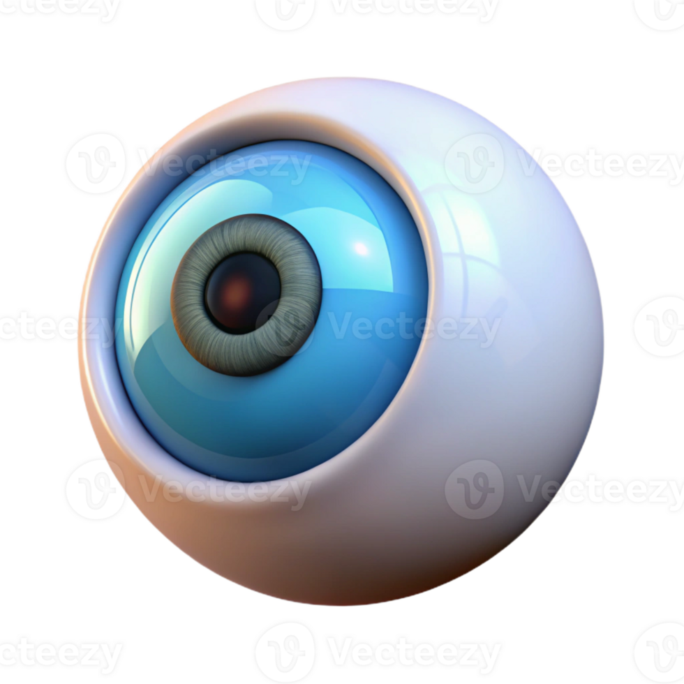 captivating inspired Concept art style, ultra-detailed, isolated cutout of a single, stylized, human eye with heterochromia with Transparent Background png