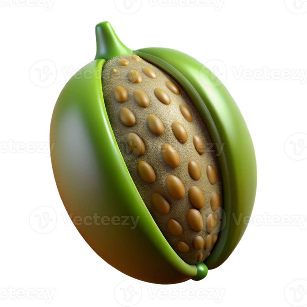 inspired abstract Hyper-specific, professional render, isolated cutout, photorealistic single, seed pod with intricate textures with Transparent Background high quality png