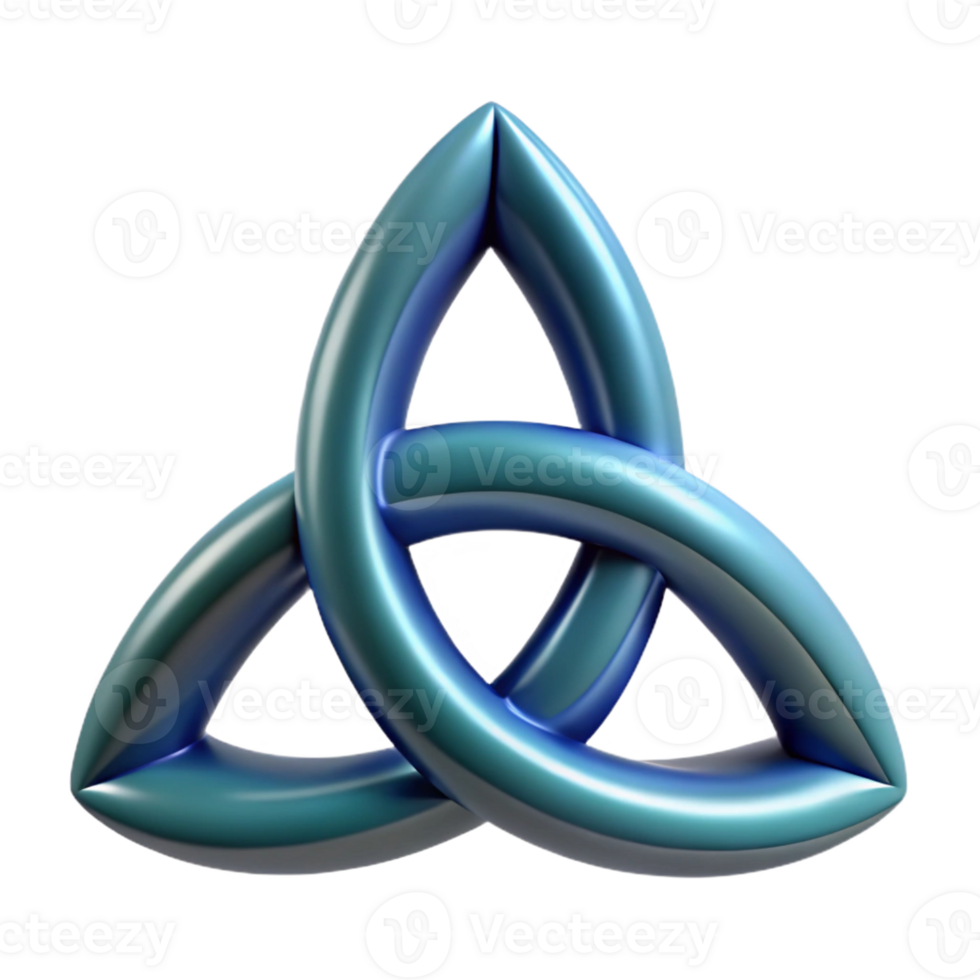 dazzling contemporary Triquetra, Celtic symbol with Transparent Background crisp png