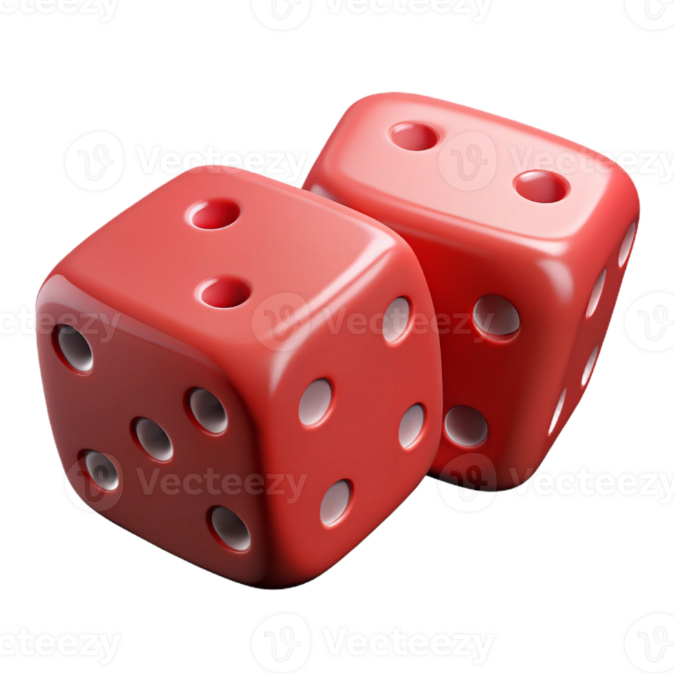 hypnotic rare Dice showing double sixes, with Transparent Background png