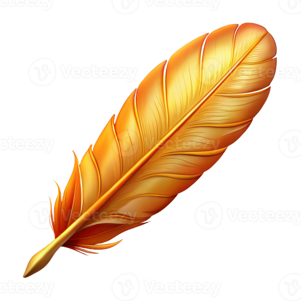 immaculate coastal Ultra-detailed, photorealistic isolated cutout of a single, glowing phoenix feather, professional render with Transparent Background flawless png