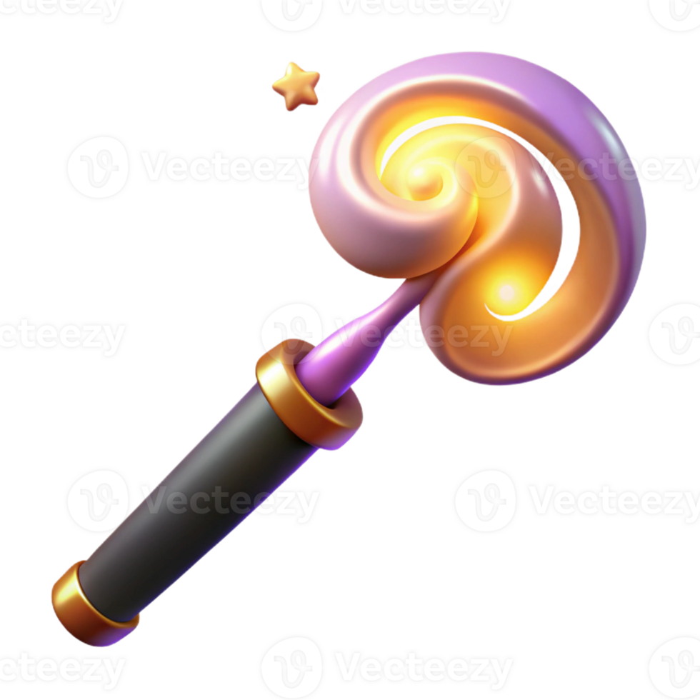 sought-after victorian A gleaming magic wand, swirling energy emanating from the tip with Transparent Background crisp png