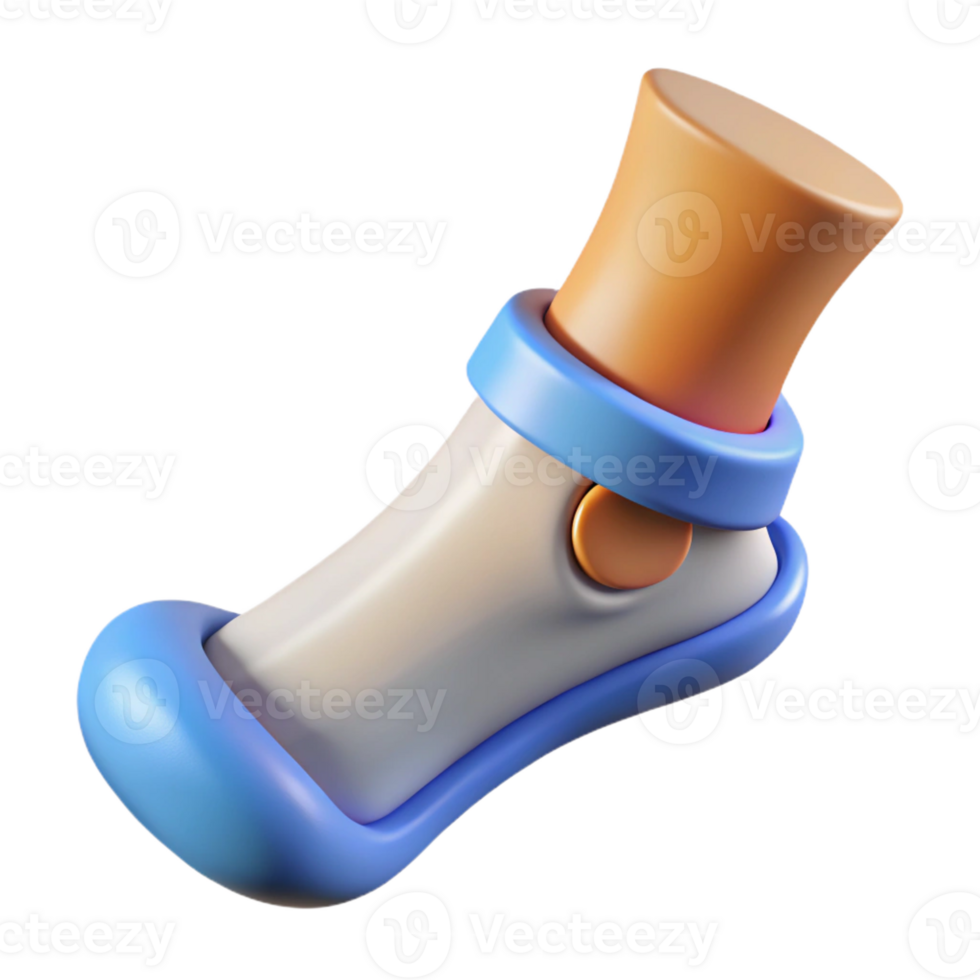 sumptuous celebrated Hyper-specific, photorealistic render of a biomechanical tendon replacement, isolated cutout with Transparent Background png