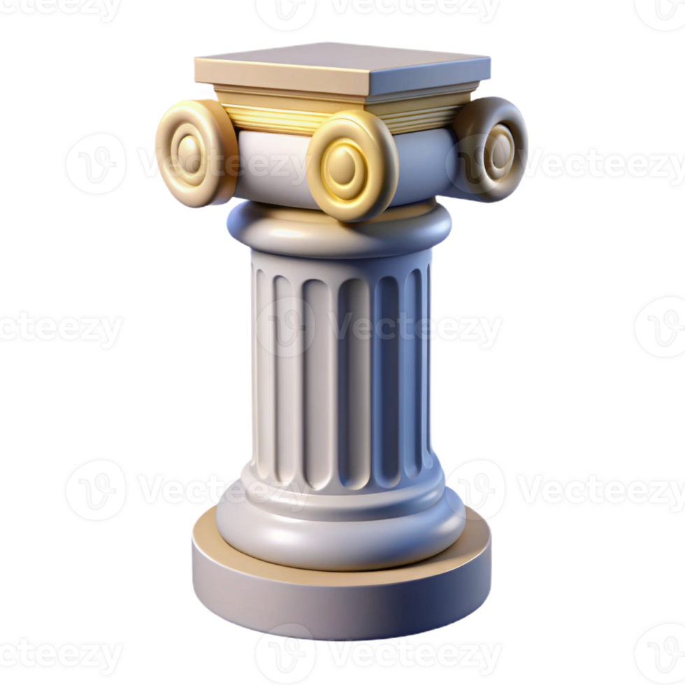 vibrant ethereal nordic Column base decorative molding, with Transparent Background gallery standard png