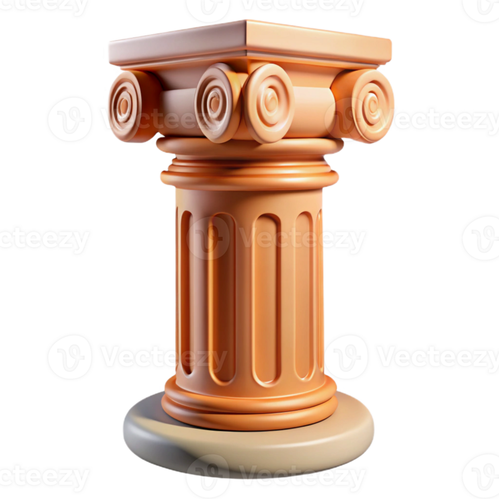 serene peaceful surreal Column base decorative molding, with Transparent Background high resolution png