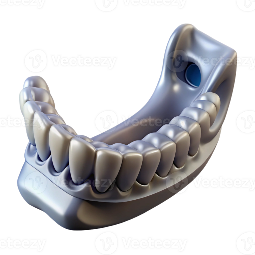 glorious standout Isolated cutout, ultra-detailed, biomechanical jawbone with reinforced structure with Transparent Background png