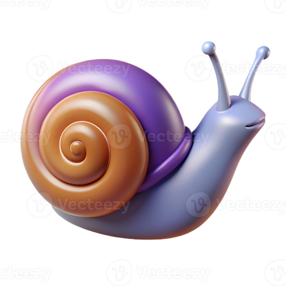 majestic whimsical renaissance Hyper-specific concept art style isolated cutout, professional render of a single snail with Transparent Background handcrafted png