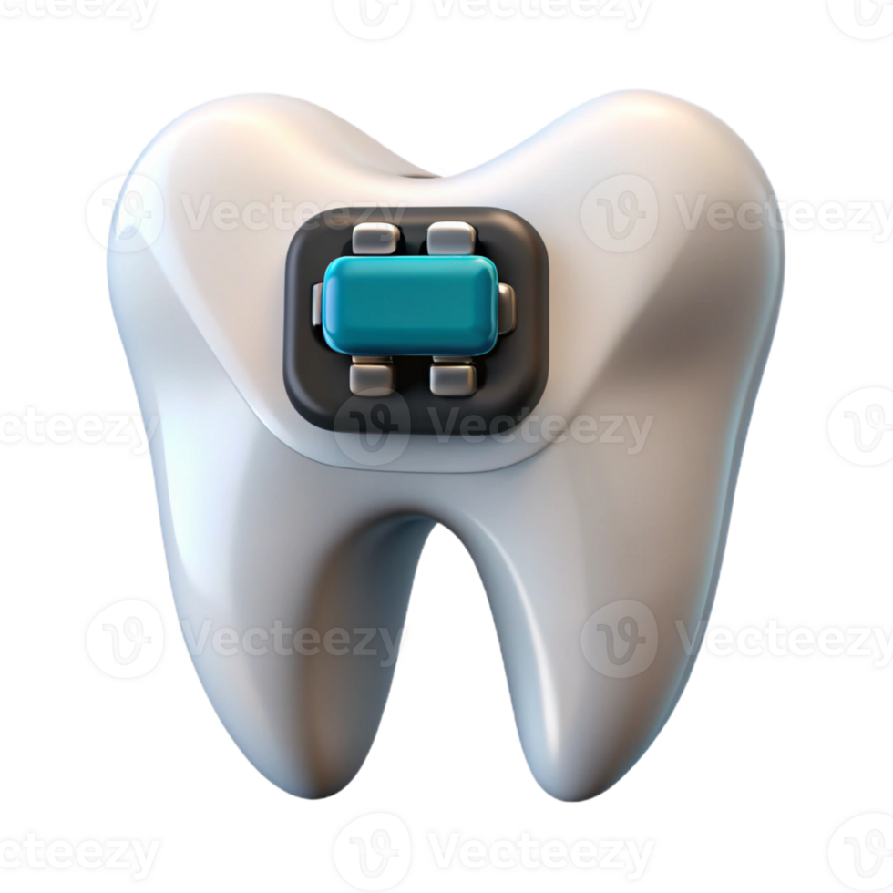 magnificent dramatic minimalist Photorealistic, ultra-detailed render of a single biomechanical tooth with integrated data port, isolated cutout with Transparent Background genuine png