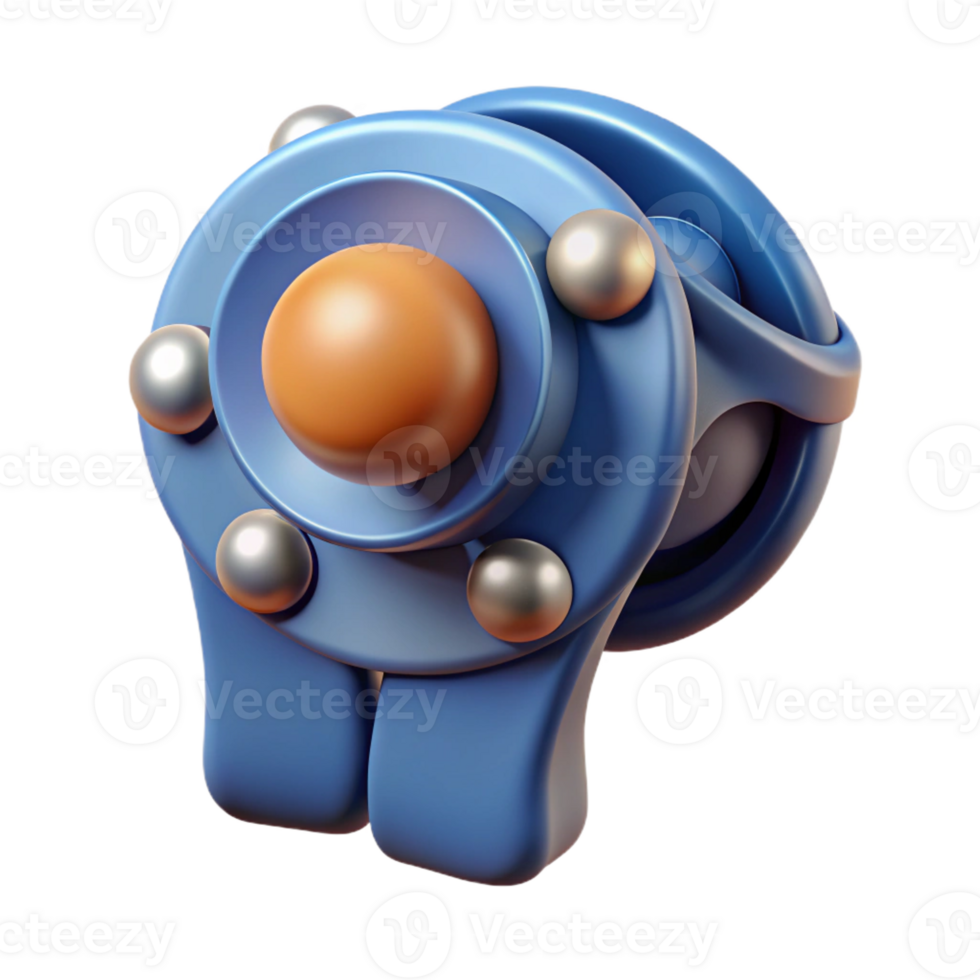 spectacular bold impressionist Isolated cutout, concept art style, hyper-specific depiction of a biomechanical shoulder joint with exposed ball bearings with Transparent Background studio quality png