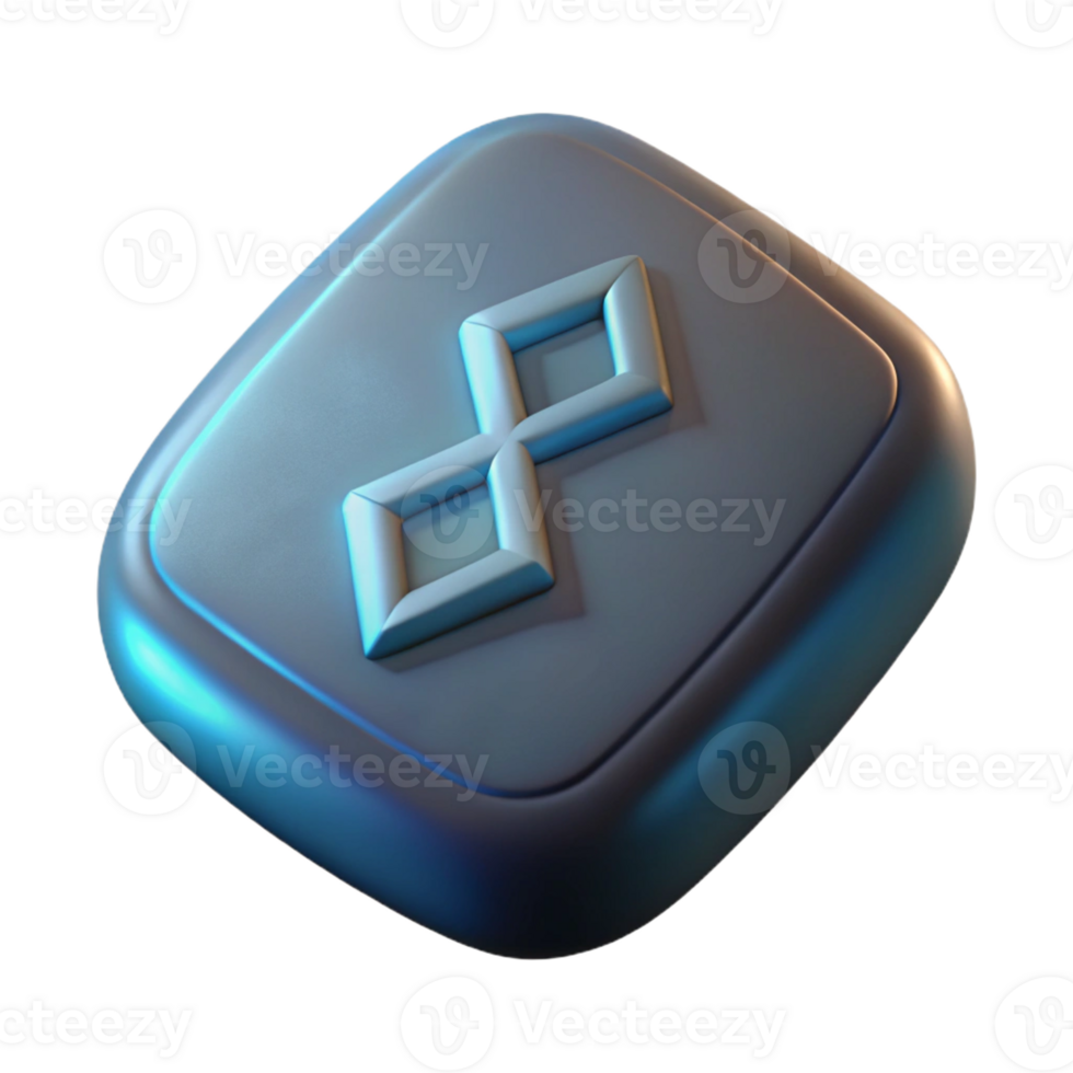 stunning memorable A single, etched rune stone, glowing faintly with Transparent Background png