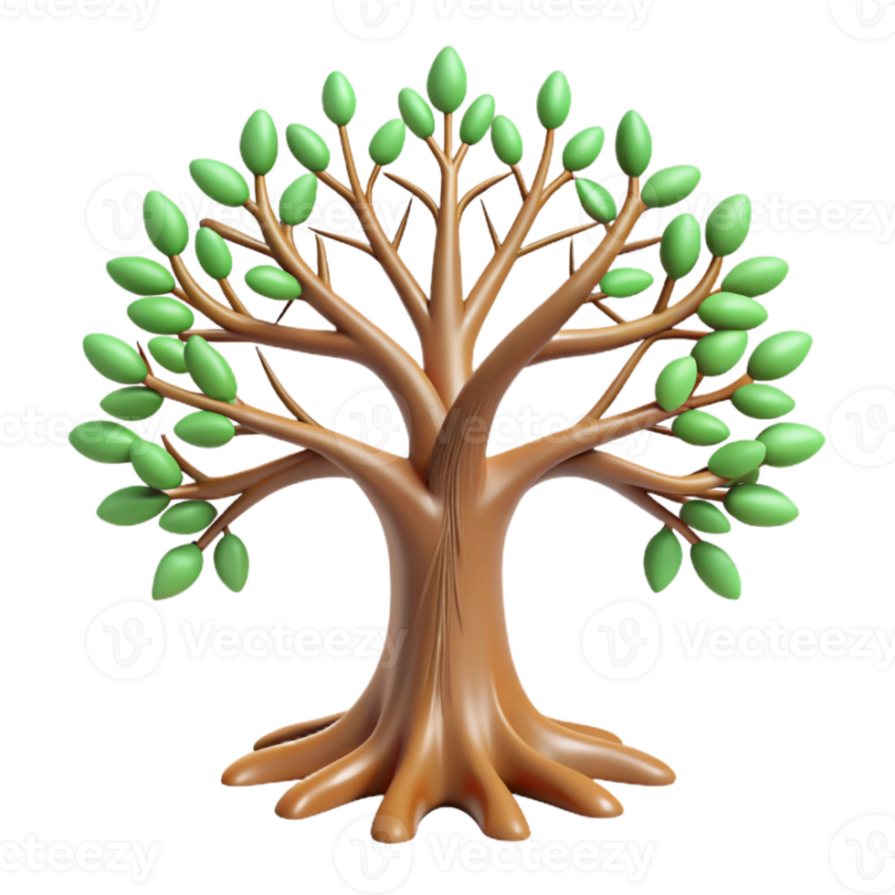 immaculate peaceful traditional A stylized tree of life, with intricate branches and roots with Transparent Background perfect clarity png