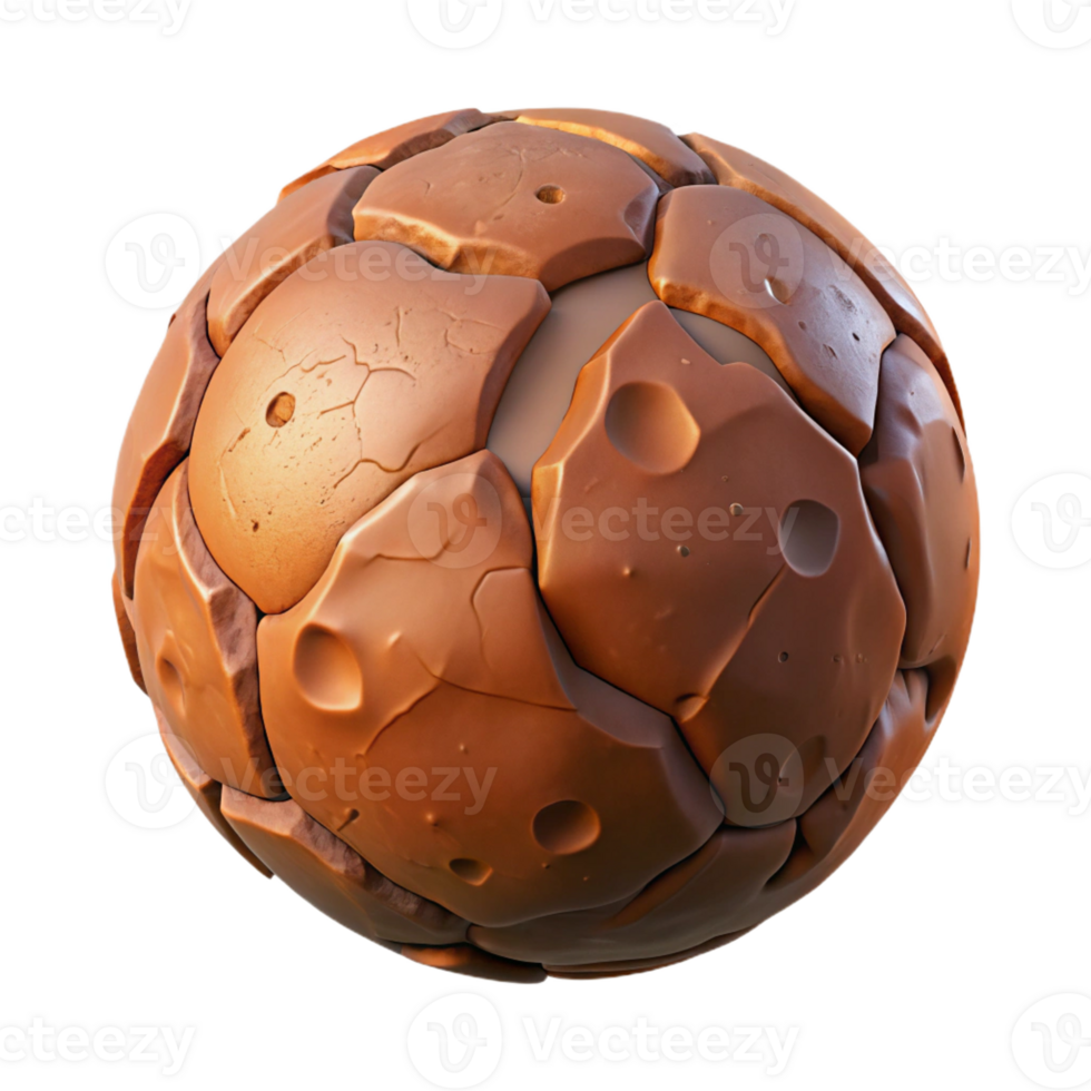 joyful glorious Ultra-detailed, isolated cutout of a single, cracked planetary fragment, photorealistic, hyper-specific textures with Transparent Background exclusive png