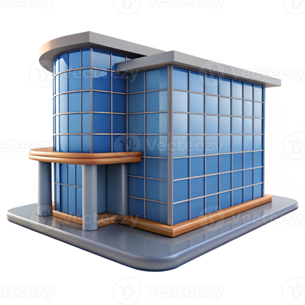 joyful stunning Building facade modern design, with Transparent Background professional png