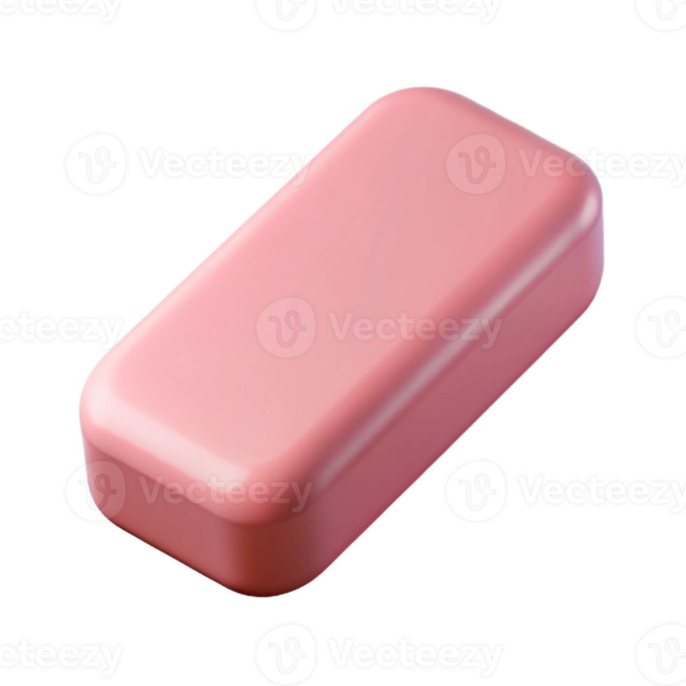 immaculate tranquil artistic Hyper-specific, concept art style, isolated cutout, single eraser, pink, unused with Transparent Background museum quality png