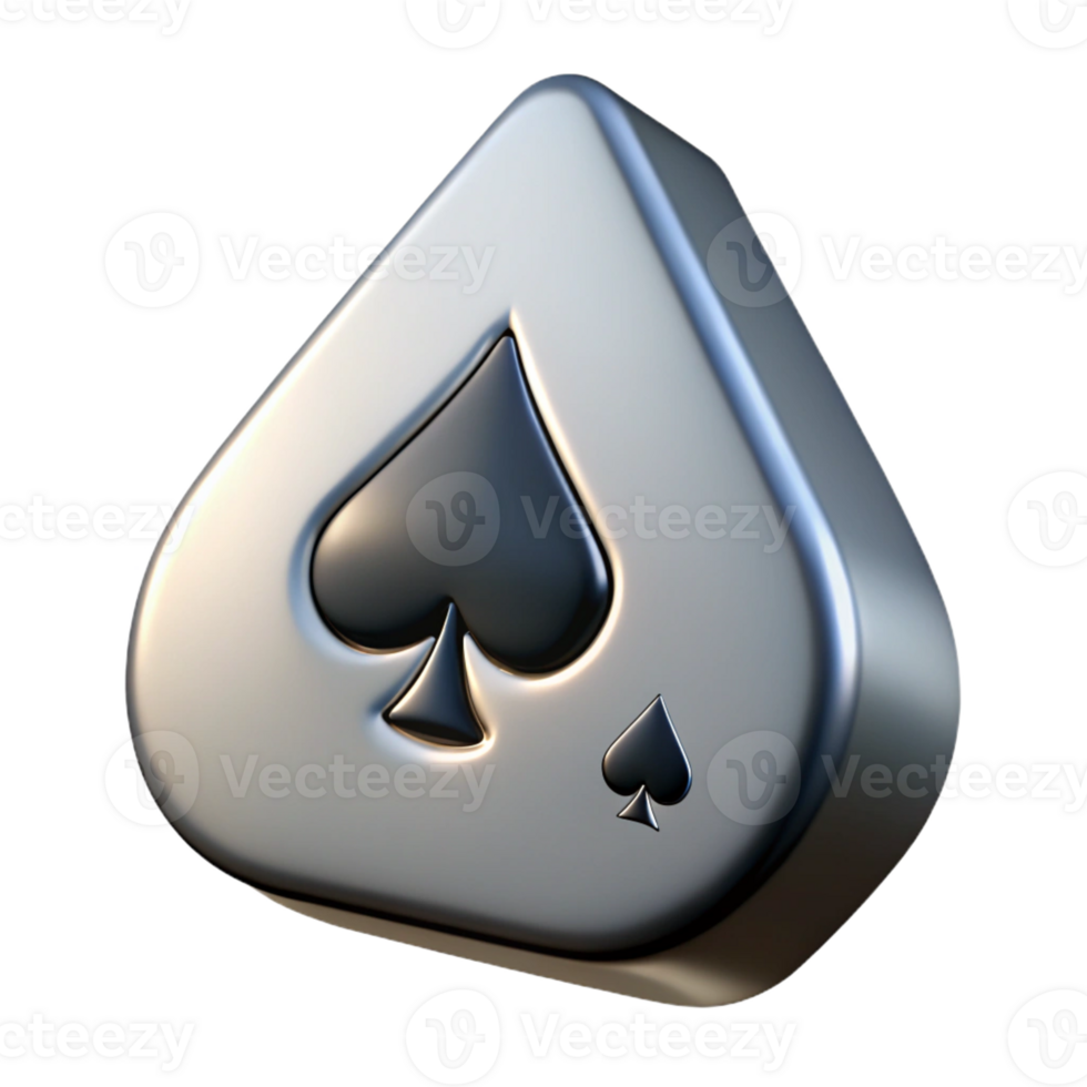 exquisite mysterious baroque Professional render, isolated cutout, hyper-specific, single playing card, Ace of Spades with Transparent Background detailed png