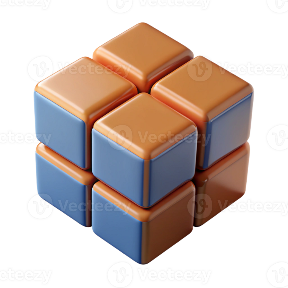 impressive modern Hyper-specific professional render of an isolated, floating, Rubik's Cube mid-solve Isolated cutout with Transparent Background high quality png