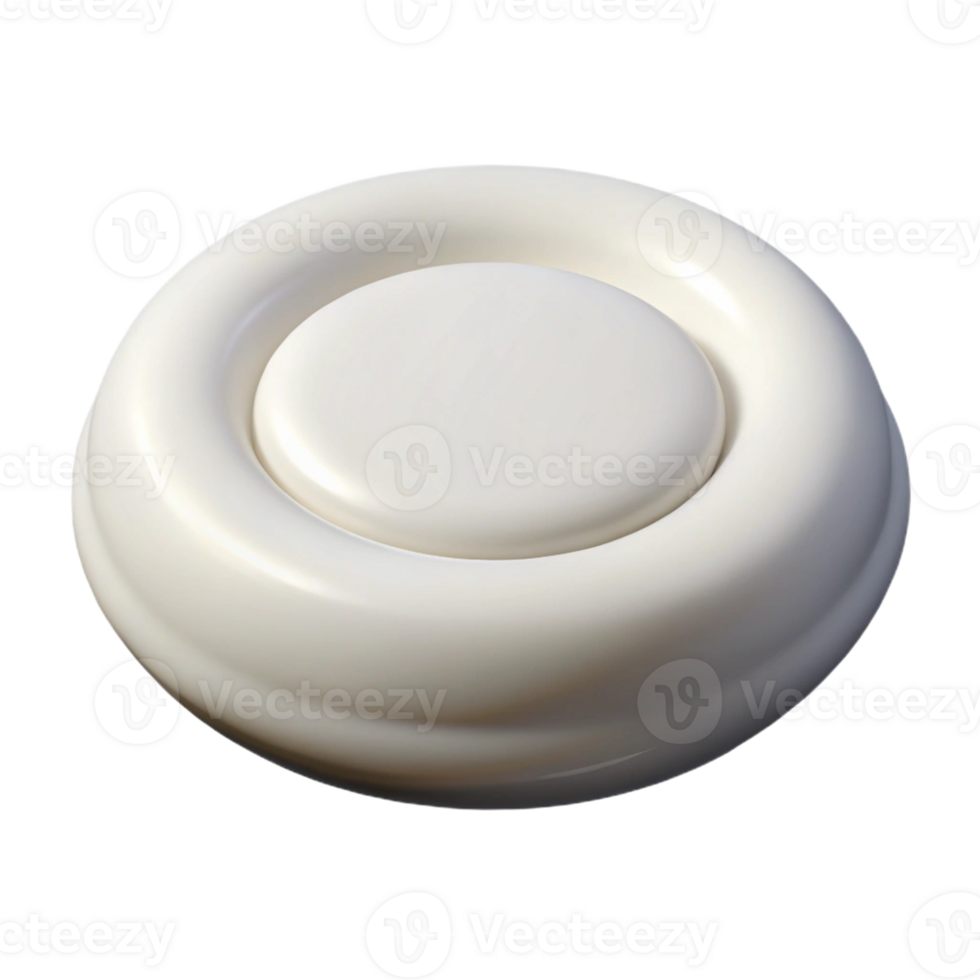 elegant calm surreal Isolated cutout, professional render, ultra-detailed, single button, round, white with Transparent Background high resolution png
