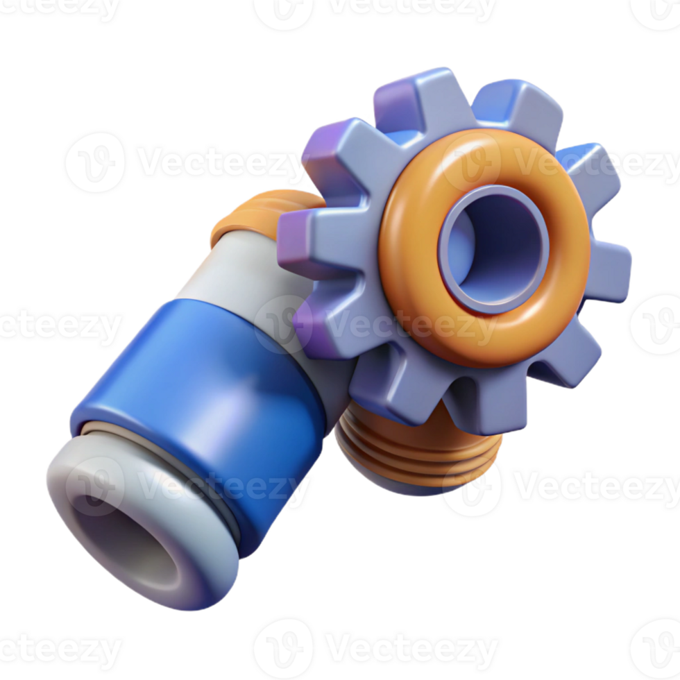 splendid notable Isolated cutout, concept art style, hyper-specific design of a biomechanical elbow joint with rotating gears with Transparent Background png