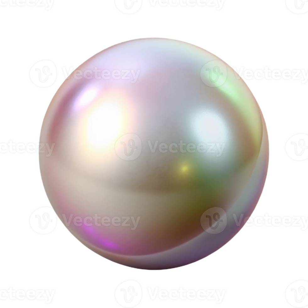 joyful pristine A single, perfect pearl with a soft, iridescent sheen with Transparent Background refined png