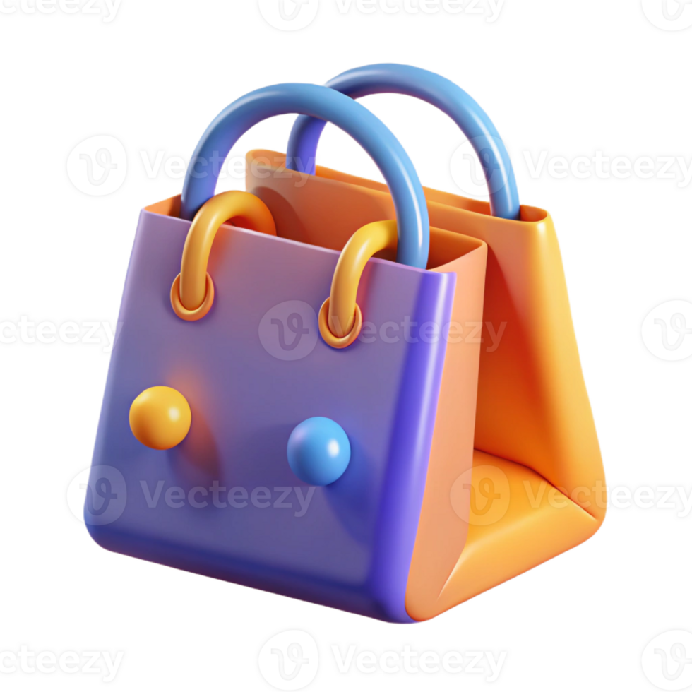 nostalgic radiant An abstract shopping bag with Transparent Background artisan png