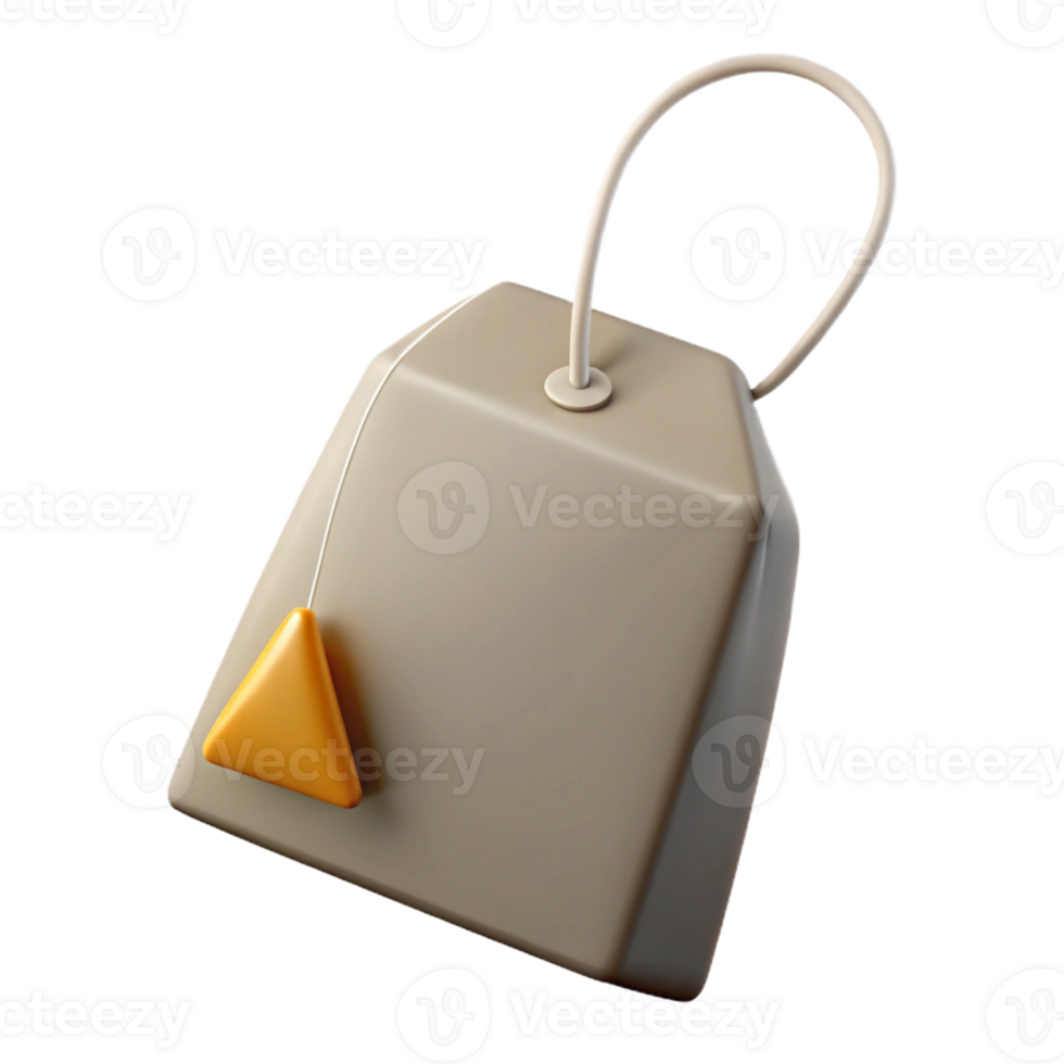splendid remarkable Professional render, isolated cutout, hyper-specific, single tea bag, unused with Transparent Background png