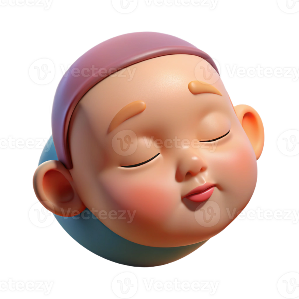 pristine signature Sleeping baby, peaceful expression, with Transparent Background png
