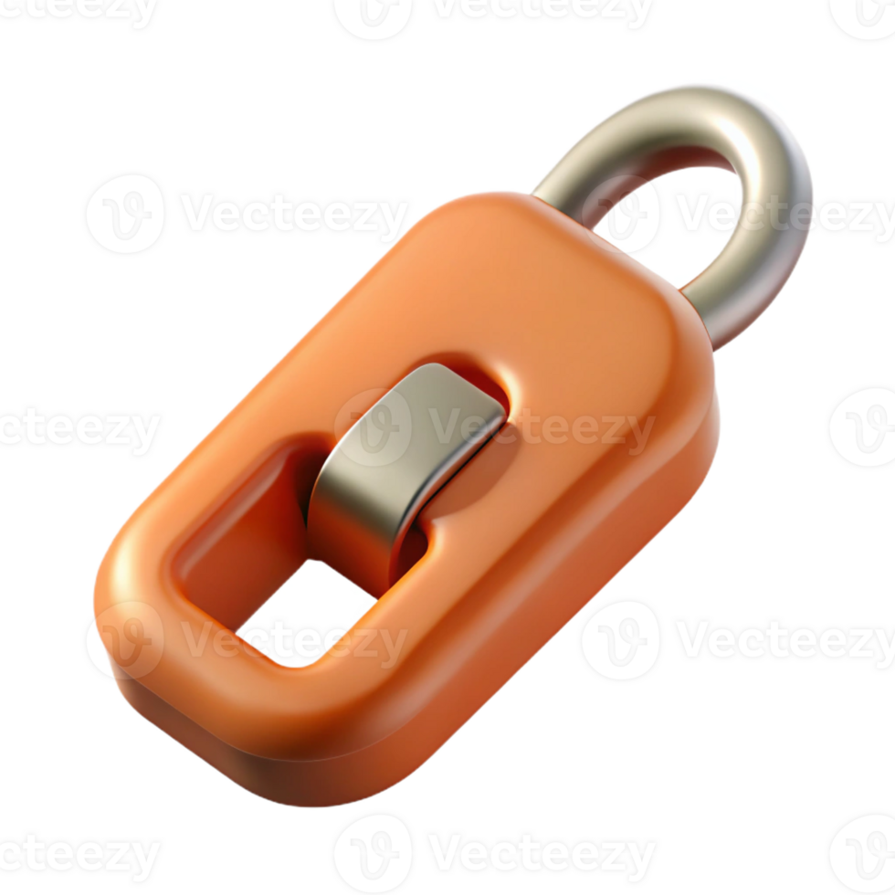 stunning remarkable Photorealistic, hyper-specific, isolated cutout, single zipper pull, metal with Transparent Background png