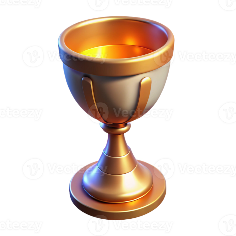 extraordinary renaissance Ultra-detailed concept art style render of a single, glowing Holy Grail, chalice form, isolated cutout with Transparent Background impeccable png
