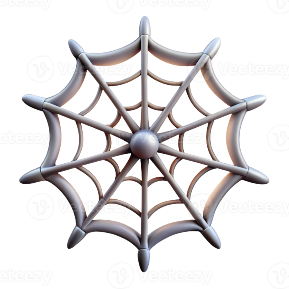exquisite timeless Photorealistic, hyper-specific, isolated cutout of a single, dew-covered spider web with Transparent Background png