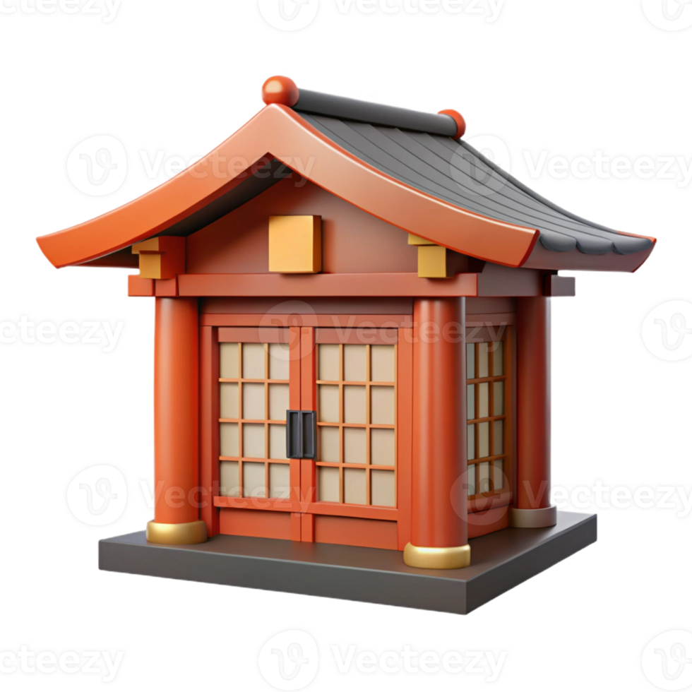 magnificent passionate gothic Traditional Japanese house sliding door with Transparent Background high quality png
