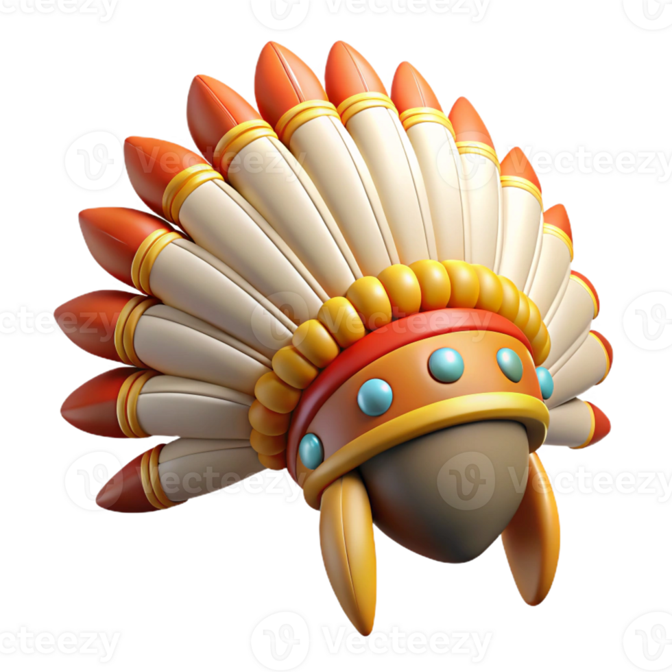 harmonious beautiful Photorealistic, ultra-detailed, hyper-specific professional render of a tribal warrior's feathered headdress, isolated cutout with Transparent Background expertly shot png