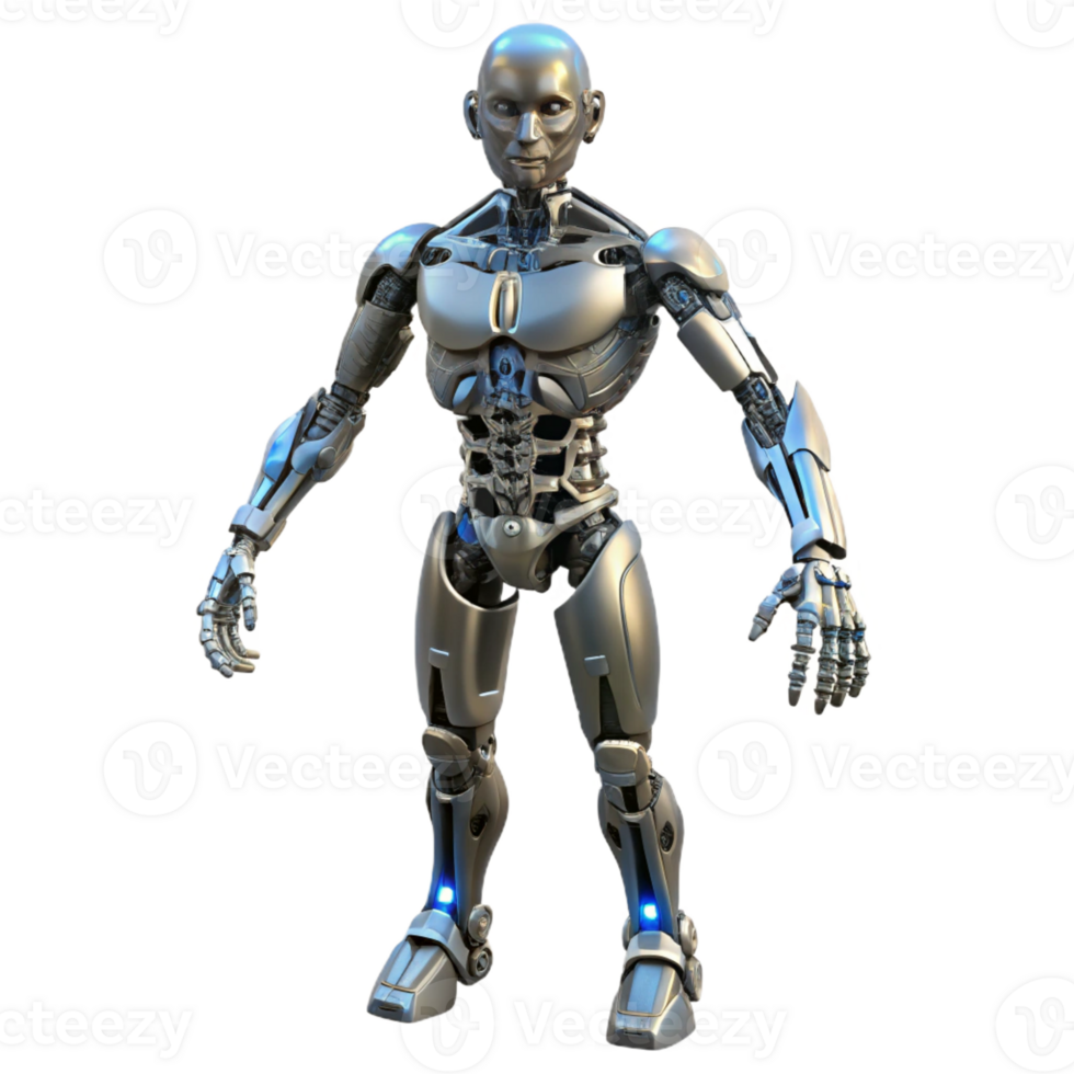 mesmerizing memorable Professional render, ultra-detailed, photorealistic biomechanical full body exoskeleton with articulated limbs with Transparent Background png
