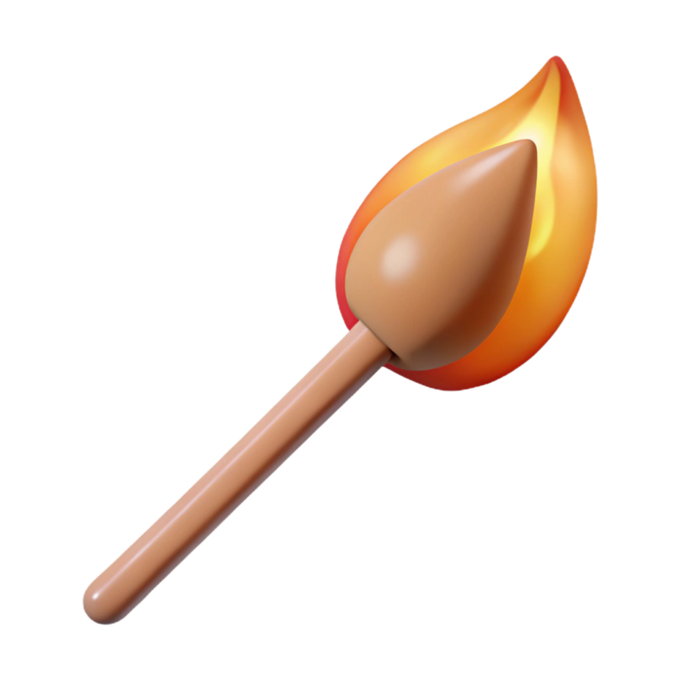 magnificent calm abstract Professional render, concept art style, single matchstick, unburnt Isolated cutout with Transparent Background refined png
