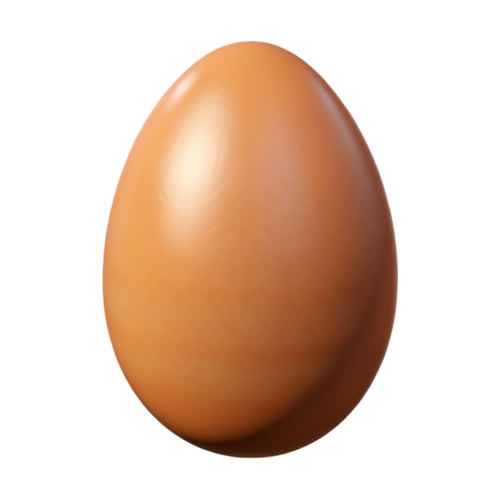 gorgeous modern Photorealistic, ultra-detailed professional render of a single brown chicken egg Isolated cutout with Transparent Background flawless png
