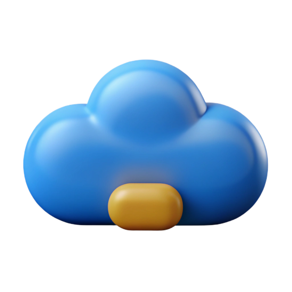 striking surreal Cloud computing icon with Transparent Background genuine png