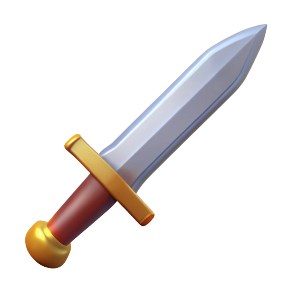 spectacular abstract A single, realistic illustration of a knight's sword in a scabbard with Transparent Background top-tier png