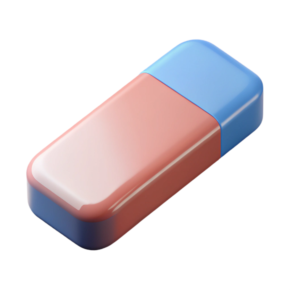 memorable victorian Hyper-specific photorealistic isolated cutout of a single eraser with Transparent Background masterfully captured png