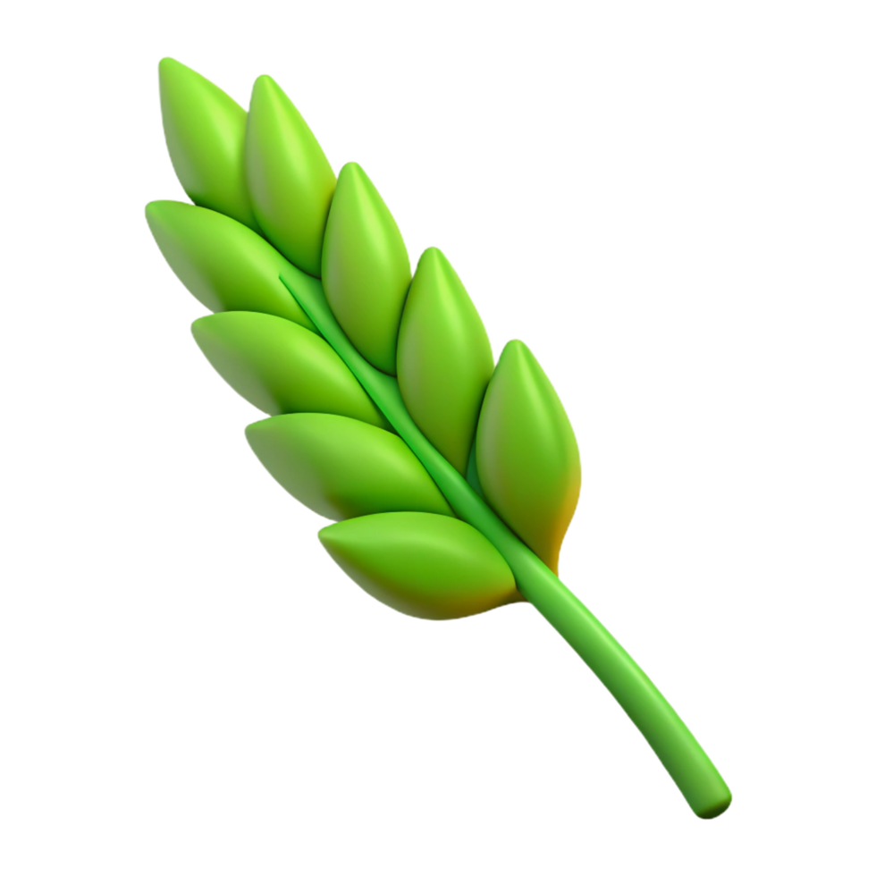 unforgettable victorian Green stem of wheat with Transparent Background refined png