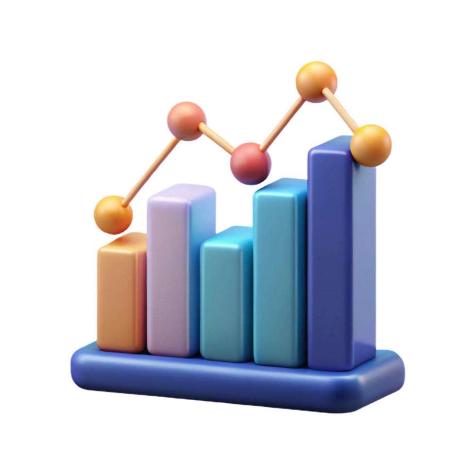 magnificent melancholic artistic Data science visualization graph with Transparent Background crisp png