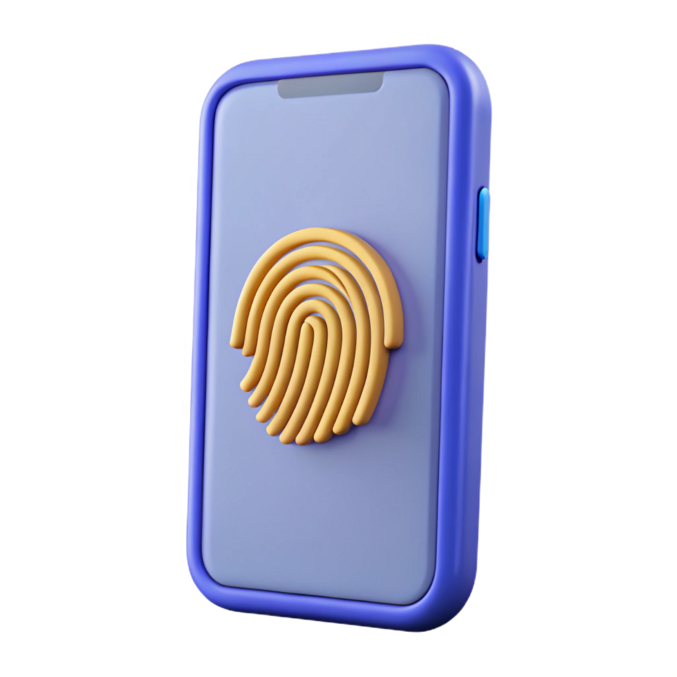 impressive rare Smartphone with fingerprint sensor with Transparent Background png
