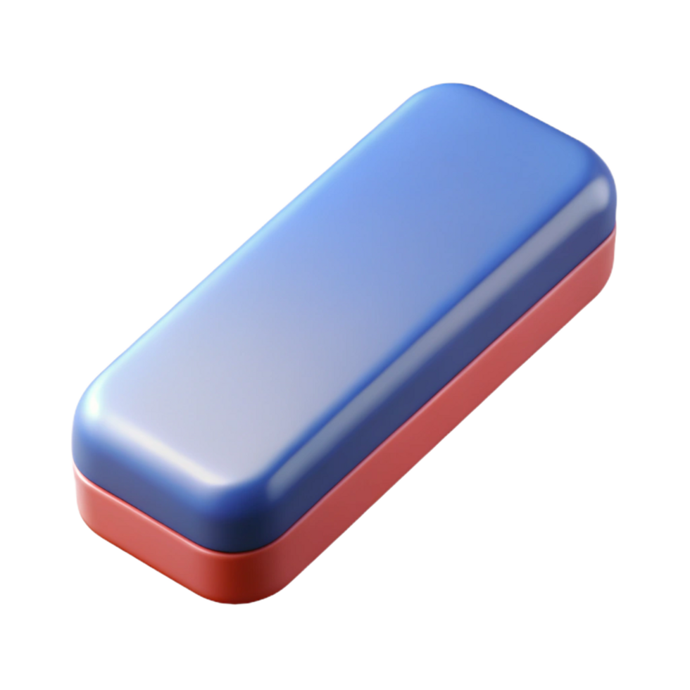 captivating melancholic tropical Hyper-specific professional render of a single eraser, isolated cutout with Transparent Background artisan png