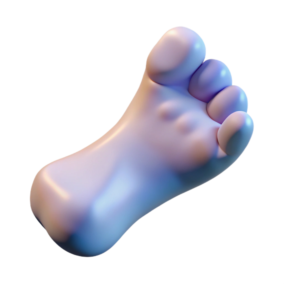 hypnotic dynamic retro Human foot with Transparent Background crisp png