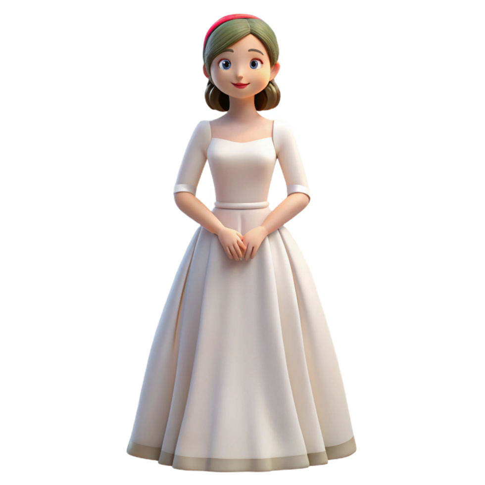 nostalgic hypnotic Bride in wedding dress with Transparent Background elite png