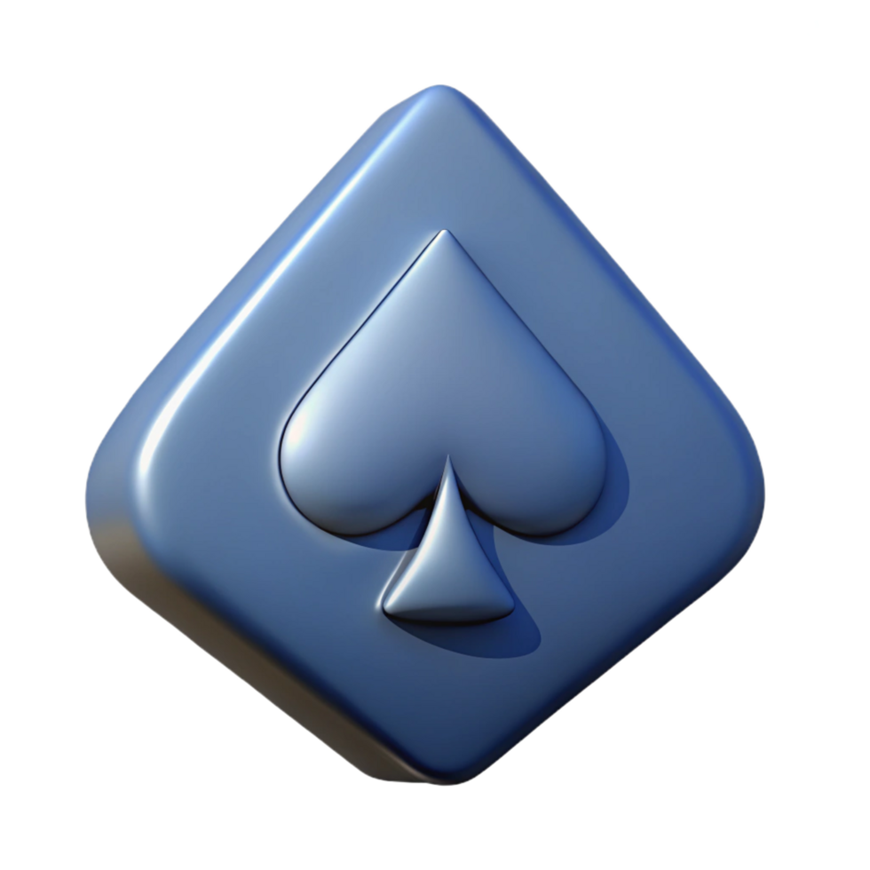 fascinating avant-garde A single, stylized playing card Ace of Spades, with Transparent Background fine detail png