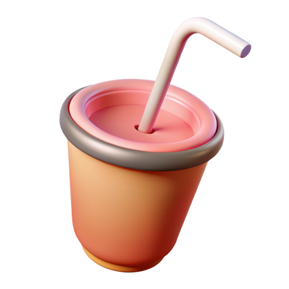 hypnotic distinctive Ultra-detailed professional render of a single drinking straw Isolated cutout with Transparent Background png